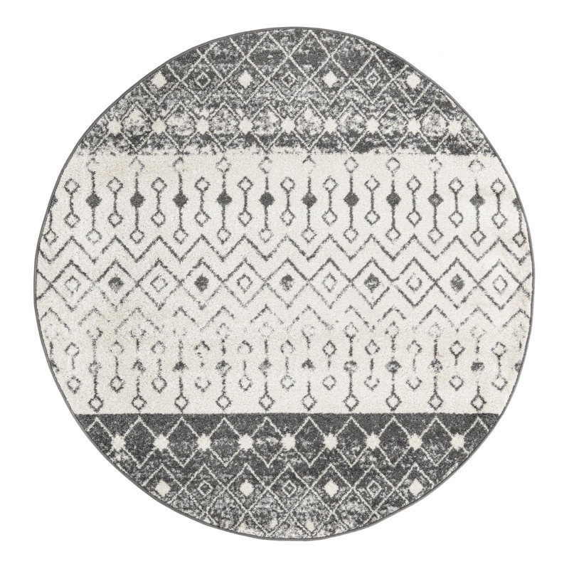 Somerville Geometric Indoor Rug, Round 6'1"