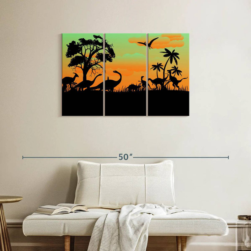 Brampt Dinosaurs Silhouette, 24" H x 38" W