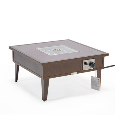 Kliyah Square Propane Smokeless Fire Pit Table
