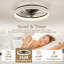 Ventilateur de plafond encastré avec lumière, profil bas de 19 po, DEL à intensité variable, application et télécommande, silencieux pour le salon de la chambre à coucher