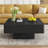 31.6"Square Fluted Coffee Table with 7.1" Thick Tabletop-1044876072