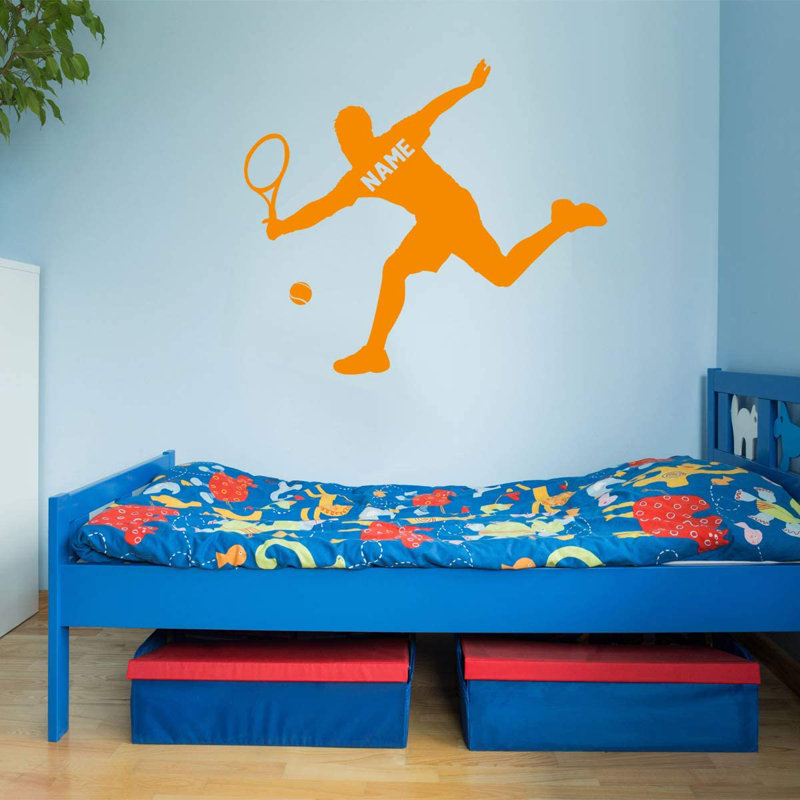 Adhésif décoratif tennis, Orangé, H 18 po x l 21 po, Oui