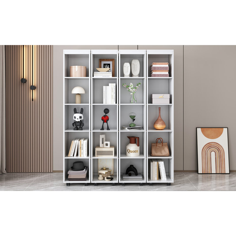 Grand lit, de couleur blanche, lit avec une charge de 700 lb, pour une utilisation en appartement en blanc, solide et, avec fonctionnalité supplémentaire de rabat latéral, s'adapte à tout intérieur
