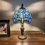 Mini lampe de table Miffre Tiffany libellule en verre teinté bleu DEL 8 po x P 8 po x H 15 po-191608657