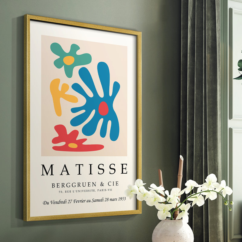 Impression encadrée Matisse Cccxxiii - Bois massif, H 28 po x l 22 po, Or