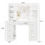 Raafay  Vanity Table with 3-Colour Lights, Makeup Vanity Desk with 7 Drawers and Side Shelf, for Bedroom, -1014022596