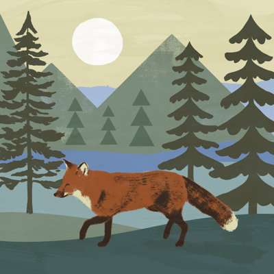 Trailside Animals V by Victoria Barnes - Wrapped Canvas Print
