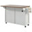 Farmhouse Kitchen Island With Storage, Drop Leaf, Spice Rack, Drawers & Rolling Cart With Power Outlet, White-254164889