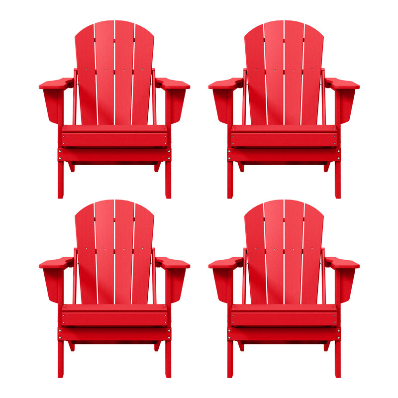 Chaise Adirondack pliante Laguna HDPE, Rouge