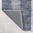 Chichaoua Geometric Striped Machine-Washable Slate Gray/Ivory Rug-2064154272