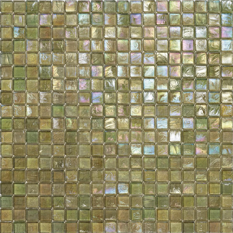 Peach 5/8" x 5/8" Glimmer Glass Mosaic