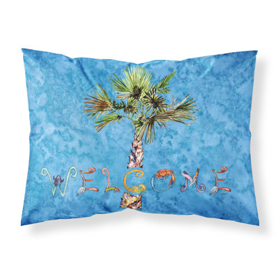  Taie d'oreiller Welcome Palm Tree