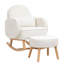 Chaise berçante rembourrée avec repose-pieds Teddy-142589906