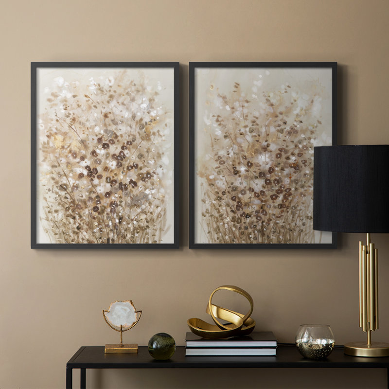 Flourishing I-Premium Framed Print -Ready to Hang - No Nails Required - No Nails Required, 11" H x 18" W, Black