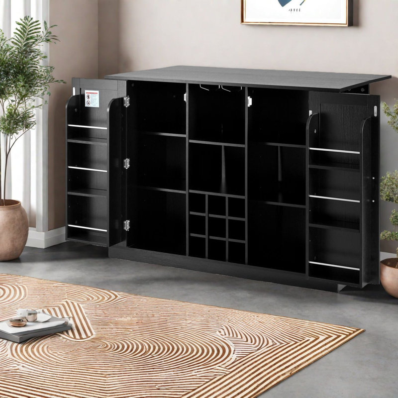 Extendable Sideboards & Buffets, 47.2 Inch Mdf Modern Bar For Kitchen