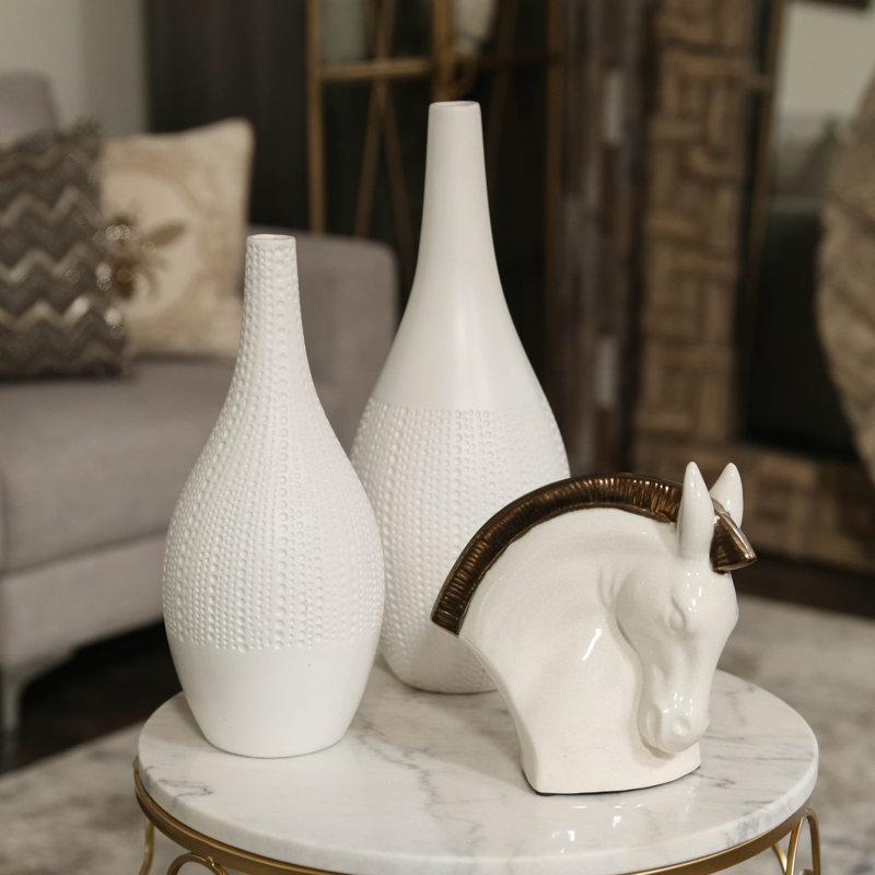 Sommer Ceramic Table Vase, White