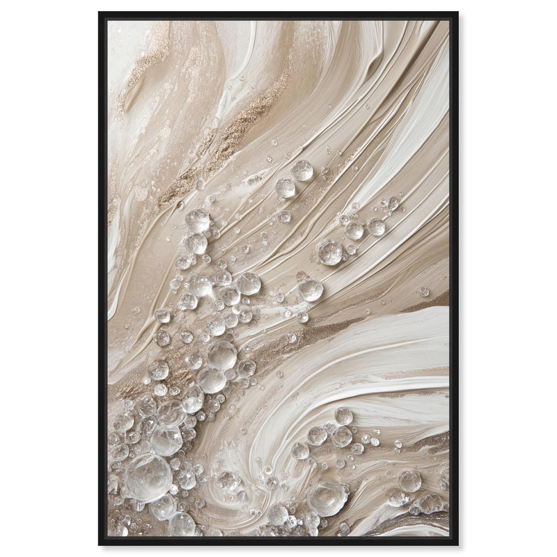 «Viscous Veils III Canvas Elegant Abstracts» par Art Remedy, H 16 po x l 11 po, Structure noire