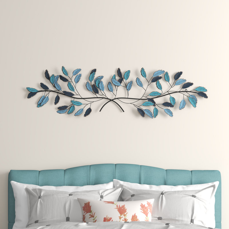 Décoration murale feuille métallique texturée
