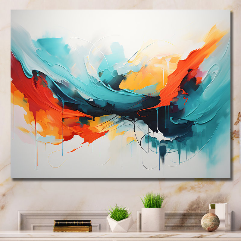 «Colorful Abstract Expression III», art mural abstrait, Toile tendue, H 30 po x l 40 po x P 1,5 po