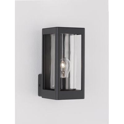 Dark Grey Outdoor Armed Sconce