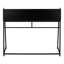 Bureau d'ordinateur, bureau personnel, ordinateur portable, tablettes de rangement, L 48 po, travail, stratifié noir, métal noir, contemporain, moderne-870888105