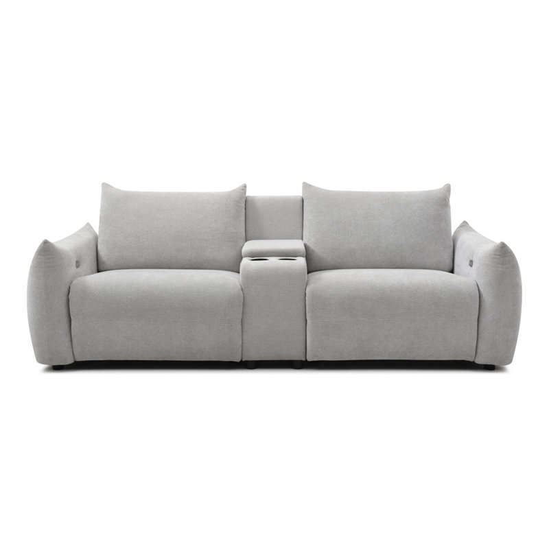 Ensemble de canapé inclinable électrique Boneless, ensemble de mobilier de salon, ensemble de canapé en cuir avec porte-gobelet USB