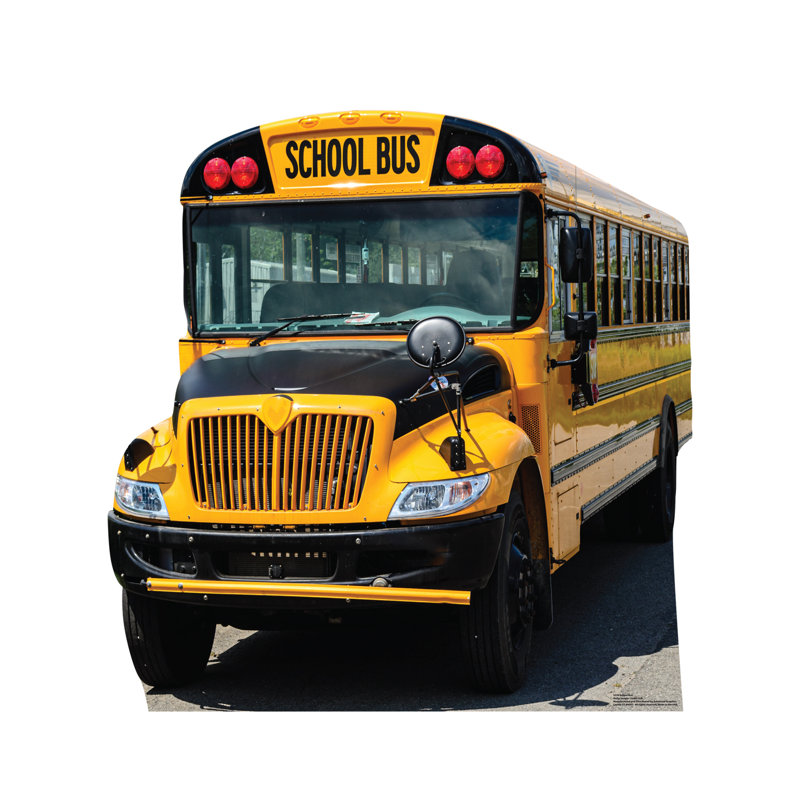 38 x 37 Inch Life-Size School Bus Cardboard Cutout
