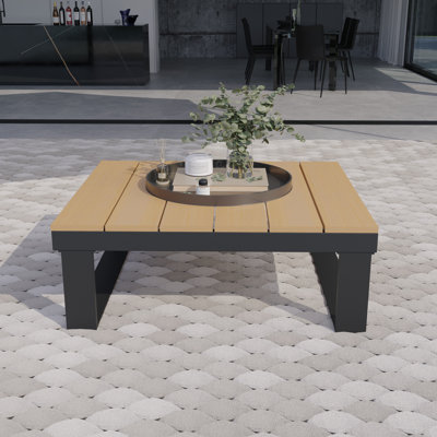 Table basse de patio en aluminium
