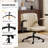 Oil-Waxed Leather Swivel Chair With Flip-Up Armrests-974970031
