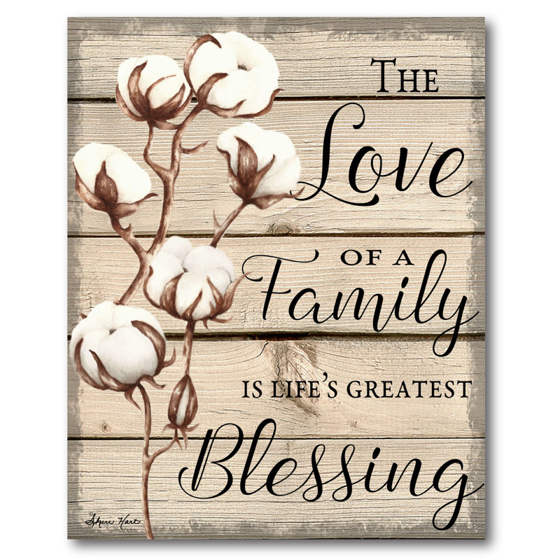 « love of family », art textuel sur toile