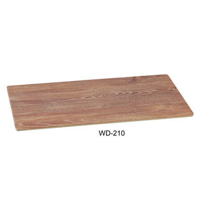 Yanco Wood And Banboo Look Tray Wooden Melamine Cheese Board & Platter In Brown