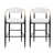 White Seat/ Black Frame
