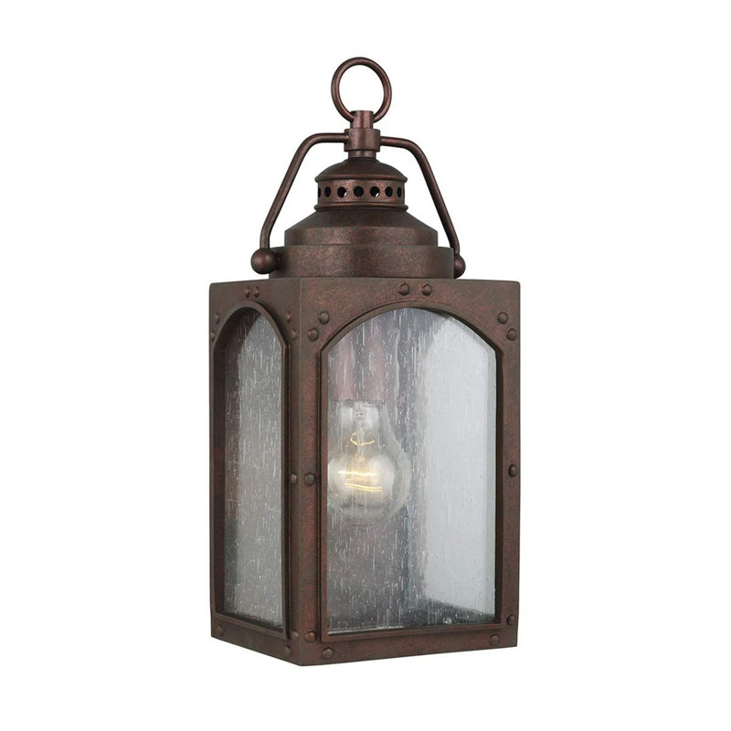 Browyn Black Outdoor Wall Lantern, 34.5cm H x 15cm W x 14.9cm D
