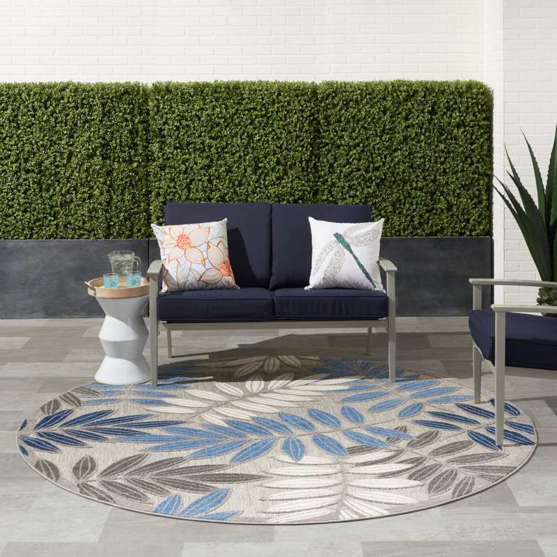 Tapis intérieur / extérieur Eaglin, Rond 5 pi 3 po