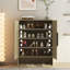 Armoire à chaussures moderne en bois avec tablettes réglables pour le vestibule-1542653611