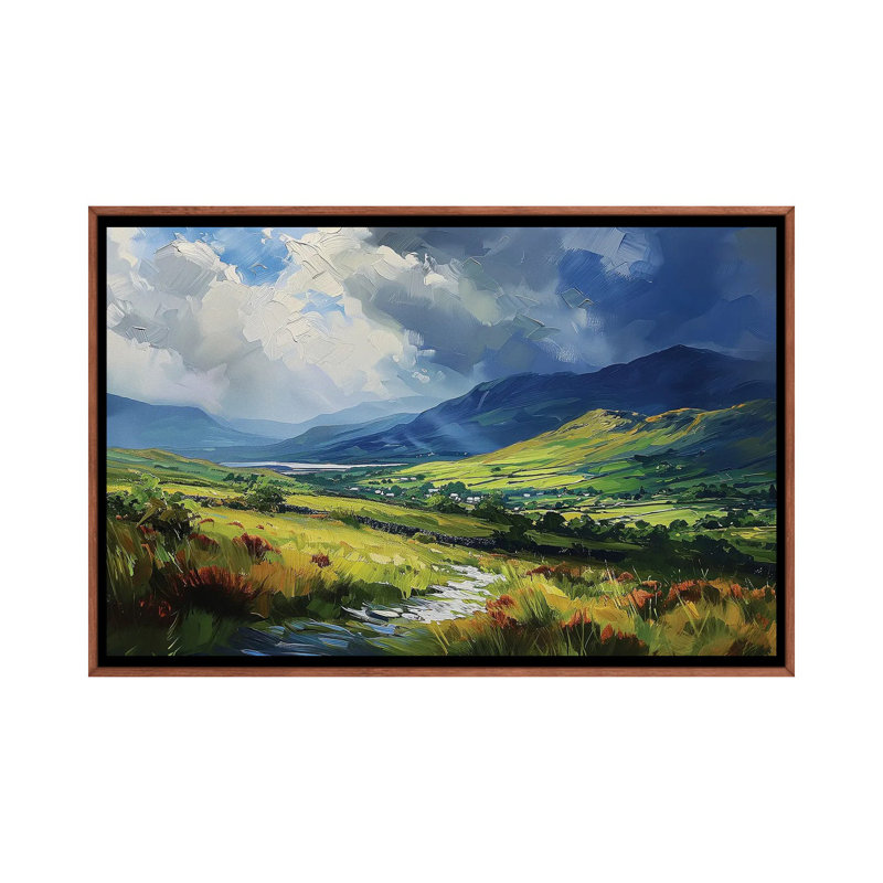 Connemara Fileds VI - reproduction d'art murale encadrée, Brun, Reproduction encadrée sans passe-partout, H 32 po x l 48 po