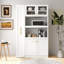 Armoire de rangement pour garde-manger à 4 portes avec étagère de rangement multi-fonctionnelle à plusieurs niveaux-69397003