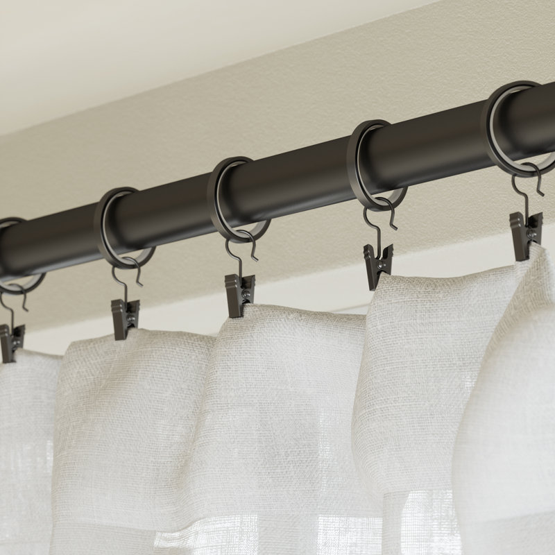 1" Curtain Ring, Brushed Black