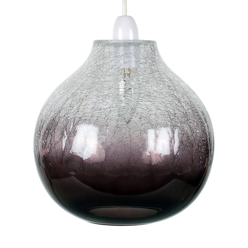 Sawyers 23cm H Glass Pendant Shade ( Spider ) in Black