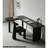 Black L-Shape Solid Wood Writing Desk-110439521