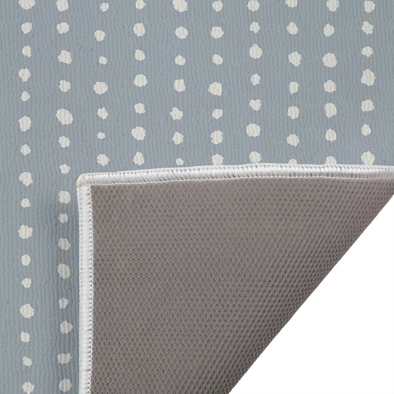 Paillasson Dot Row, Bleu ardoise, bleu, L 24 po x L 17 po
