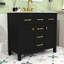Liburd 36" Freestanding Bathroom Vanity with Ceramic Sink and Storage Cabinet Combo-445518188