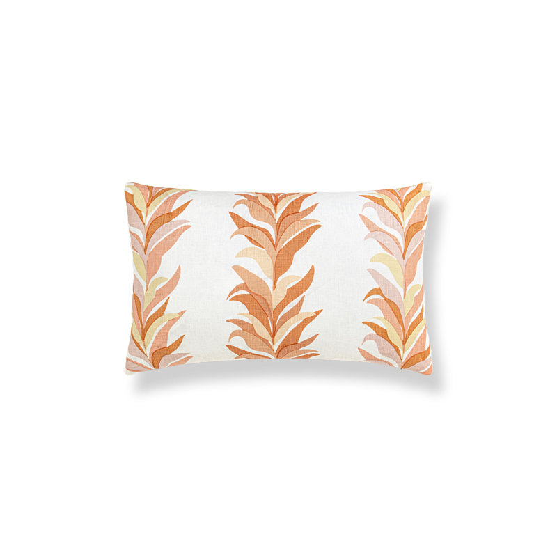Square Pillow Cover & Insert, Peach, Rectangle 14"H x 22"W