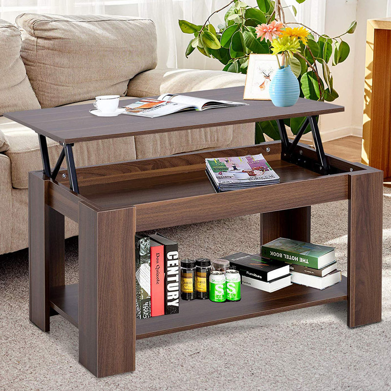 Fredrickson Lift Top Four Leg Coffee Table with Storage