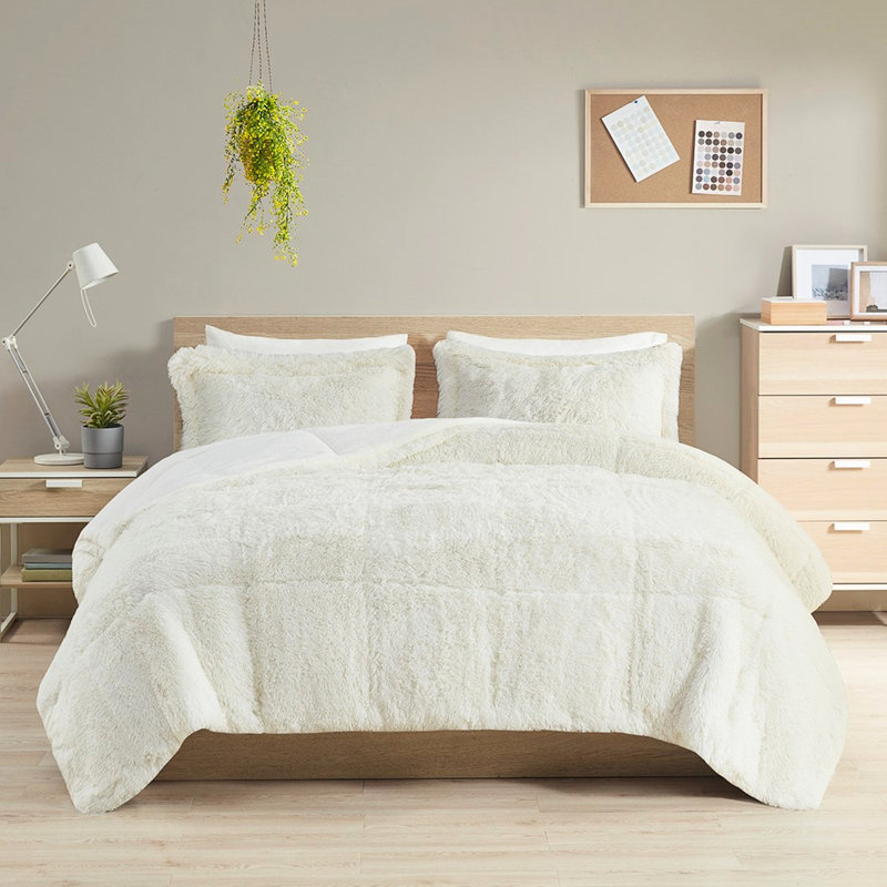 Édredon simple / simple TG. Remplir. Revers. Et 2 taies décoratives. Rembourrage en duvet synthétique pour chambre à coucher. Doux lavable à la machine. Luxe