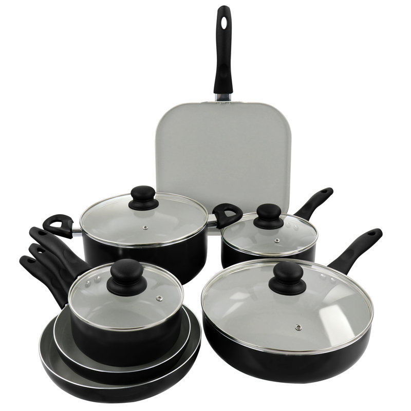 Batterie de cuisine en aluminium 11 pièces Gibson