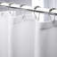 Rideau de douche robuste en tissage gaufré, tissu en polyester de qualité hôtel, très long rideau de douche pour la salle de bain, œillets lavables à la machine, résistants à la rouille, matériau épais de 240 g / m²