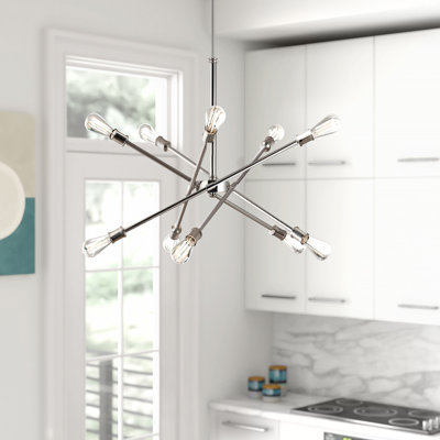 Erick 10-Light Dimmable Modern Linear Chandelier