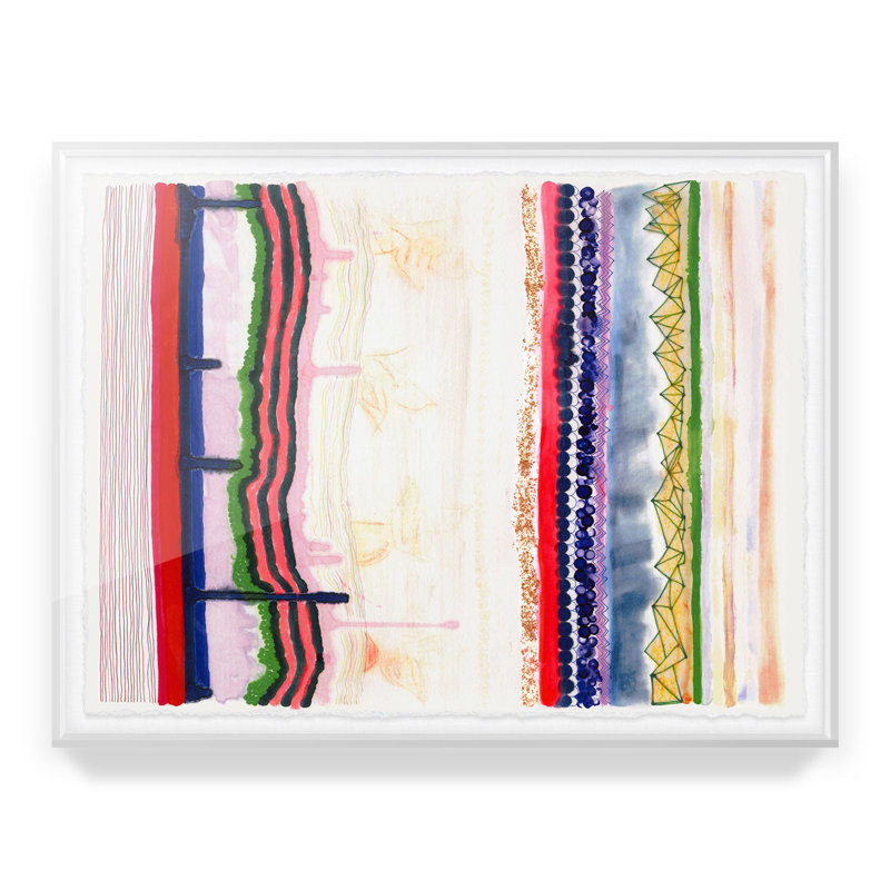 Sapphire Drip By Kristi Kohut, 40" H x 60" W, Shadow Box Acrylic