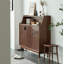 Simple Brown Solid Wood Porch Cabinet Accent Cabinet